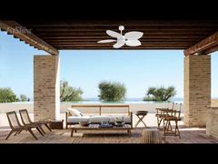 52 ̊ Decoratieve tropische plafondventilator met lichte ABS balde stille dc-motor