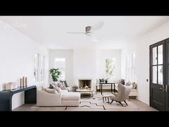 2-in-1 LED Plafondventilator 48 inch Kunststof Blad Ventilator Licht Stille Motor Ideaal voor Slaapkamer & Woonkamer