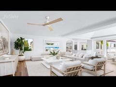 Massief houten plafondventilator