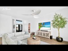 54 inch minimalistische witte plafondventilator Krachtige luchtstroom