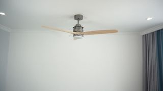 Moderne grijze houten plafondventilator 52 inch DC-motor