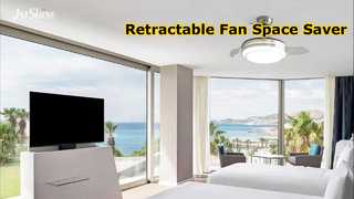 36 inch intrekbare plafondventilator LED-licht