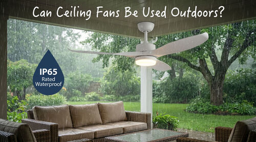 Laatste bedrijfsnieuws over Can Ceiling Fans Be Used Outdoors? (Features and Benefits)
