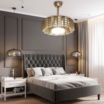 kopen 1stshine Home Office Plafondventilator Luxe Decoratieve Borstelloze DC-omvormer met LED-licht online vervaardiging