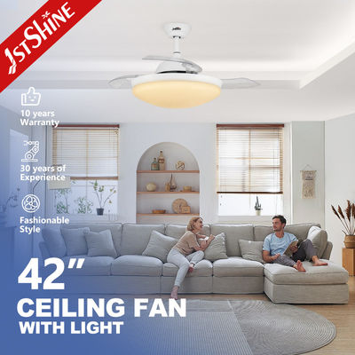 kopen Smart Wifi Control Kleine onzichtbare LED plafondventilator voor slaapkamer 42 inch online vervaardiging