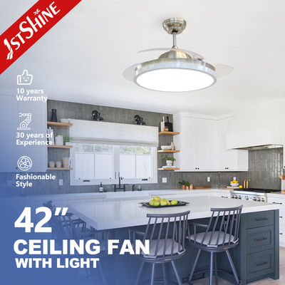 kopen Energiebesparende stille afstandsbediening LED plafondventilator licht met 2-metalen lamp lichaam online vervaardiging