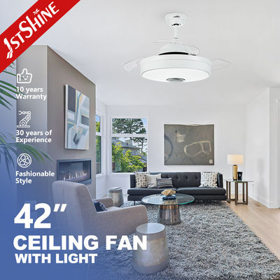 kopen WiFi Control 3 snelheden 65W intrekbaar ventilator licht met verborgen lem online vervaardiging