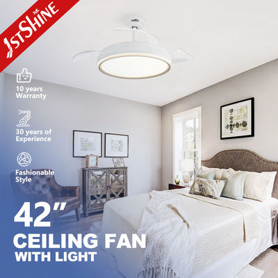 kopen Contemporary Design 5 Speed LED Plafondventilator met verborgen messen 42 inch Ruimtebesparing online vervaardiging
