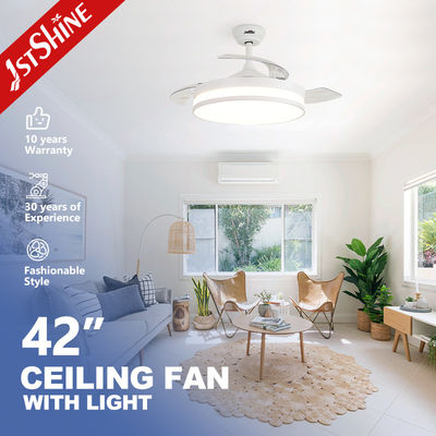kopen Standaard LED plafondventilator met uittrekbare PC-bladen en airconditioningfunctie online vervaardiging