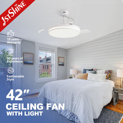 kopen Witte plafondventilator met licht 3 Pc bladen Dimmable LED Light Dc motor online vervaardiging