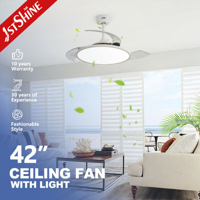 kopen 42 inch 6 snelheden Dimmable Led Invisible Ceiling Fan Met Licht 3 Pc Blades online vervaardiging
