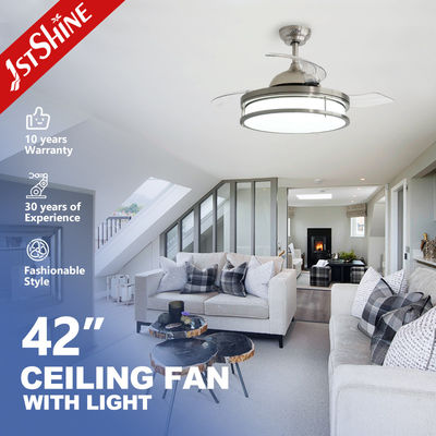 kopen 42 inch onzichtbare plafondventilator met dimmable led licht 3 Pc bladen binnenshuis slaapkamer online vervaardiging