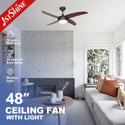 kopen 1stshine Natural Wind 4 MDF bladen LED plafondventilator met licht en afstandsbediening Modern design online vervaardiging