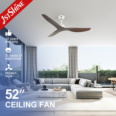 kopen 52 inch bruin ABS bladen energiebesparende DC plafondventilator met licht geen privé-schimmel online vervaardiging