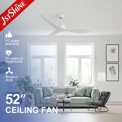 kopen 52 inch lage geluid DC motor Plastic witte plafond ventilator zonder licht Modern online vervaardiging