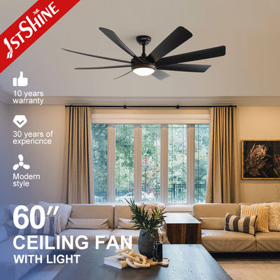 kopen DC Power Source 60 inch Zwarte ABS bladen Plafondventilator Met LED-verlichting en plastic bladen online vervaardiging