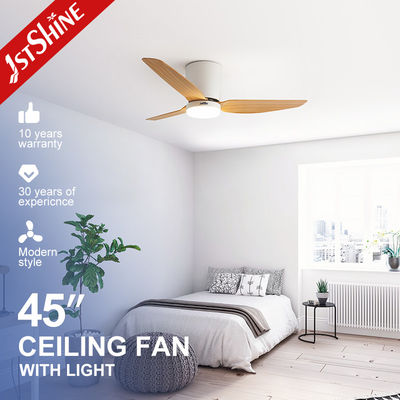kopen 45 inch Plastic Blade Fan Flush Mount 3 Blades Dimmable Led Licht online vervaardiging