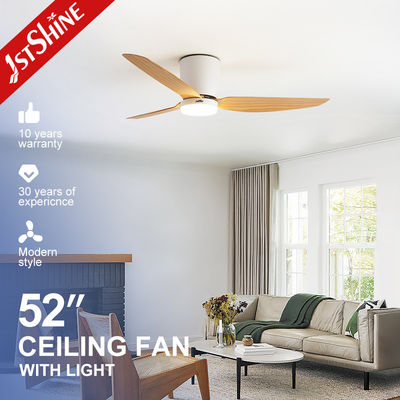 kopen Lichte houten bladen Plastic plafond ventilator afstandsbediening Flush Mount Quiet Dc motor online vervaardiging