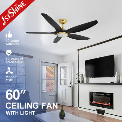 kopen Luxe villa Zwarte goud plafondventilator met LED licht 230v 6 snelheid online vervaardiging