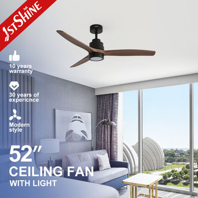 kopen Decoratieve LED-verlichting 52 inch plafondventilator met lage geluidsfunctie en 3 ABS-bladen online vervaardiging