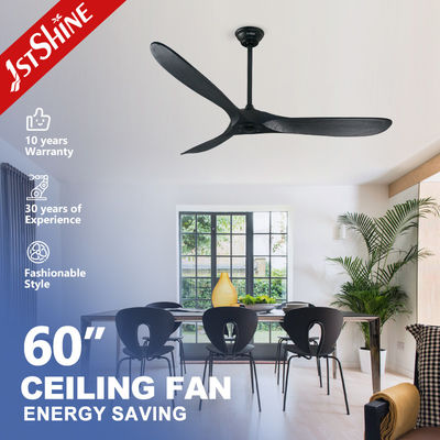 kopen CE ROHS 3 blad massief houten plafondventilator zonder licht 60 inch online vervaardiging