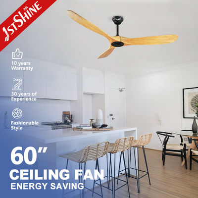 kopen 2022 aankomst 60 inch gepoetste nikkel DC motor luxe massief houten plafond ventilator 6 snelheden online vervaardiging