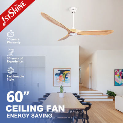 kopen 60 inch DC 3 blad Hout blad Plafond ventilator 5 snelheid afstandsbediening 110-220V/50/60hz online vervaardiging