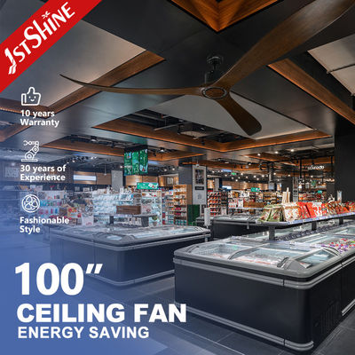 kopen Vergaderzaal 100 inch plafondventilator met afstandsbediening 35W stroom en houten messen online vervaardiging