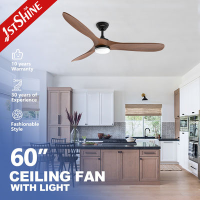 kopen Koelluchtfunctie 60 inch DC kopermotor massief houten plafondventilator met licht online vervaardiging