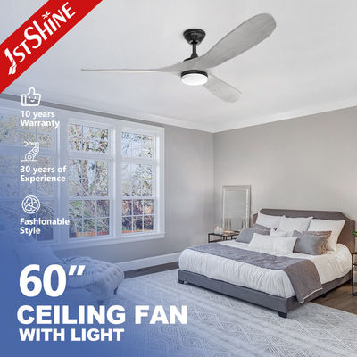 kopen 110-240V/50Hz-60Hz Houten lemmen Dimmable plafondventilator met afstandsbediening en LED-licht online vervaardiging