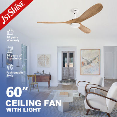 kopen 60 inch plafondventilator met houten lemmet en dimbaar licht Bldc motor energiebesparing online vervaardiging