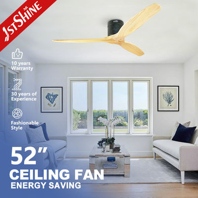 kopen DC-motor 52 inch natuurhout 3 houten lemmen energiebesparende plafondventilator voor luchtkoeling online vervaardiging