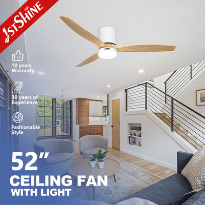 kopen Houten ventilatorbladen van 52 inch met LED-verlichting en afstandsbediening, schakelstijl online vervaardiging