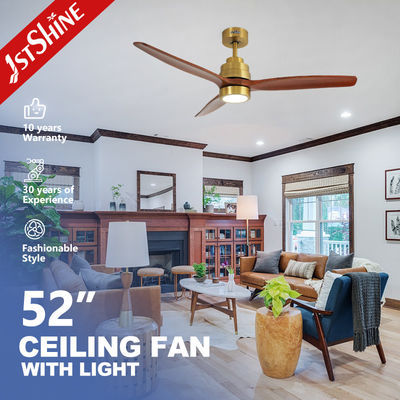 kopen 10- 1stshine LED plafondventilator met goud luxe massief hout en verstelbare LED-verlichting online vervaardiging