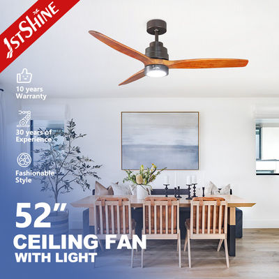 kopen 110-240V/50Hz-60Hz 10 52 Inch Houtbladen Plafondventilator met LED-lichten Afstandsbediening online vervaardiging