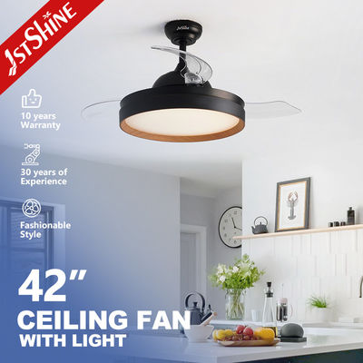 Ventilator voor het plafond met licht 3 kleuren dimbaar LED-licht