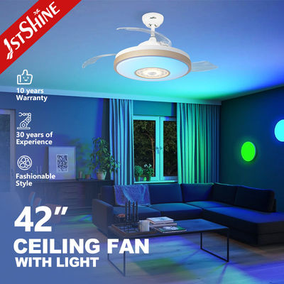 Multi-color nachtlicht plafondventilator met verborgen messen en 110-240V/50Hz-60Hz wisselstroommotor
