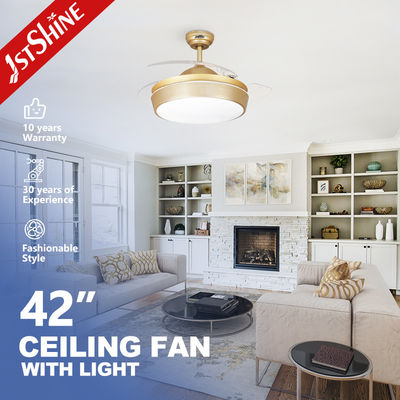 Goede prijs Transparante verborgen plafondventilator met LED-licht 1stshine Luxe Europese ontwerp online