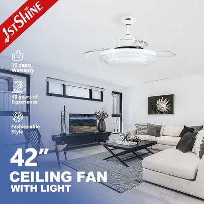 Onzichtbare 42 inch slimme slaapkamer plafondventilator met LED-licht CE goedgekeurd