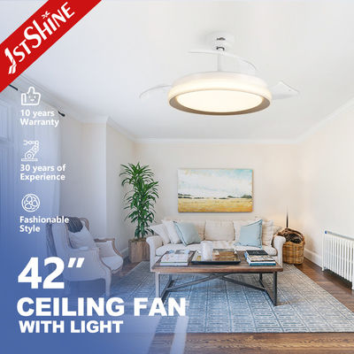 Goede prijs Home Hotel Office LED Plafondventilator Intrekbare PC-bladen en 3000K/4000K/6000K LED-licht online