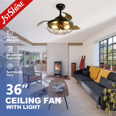 Goede prijs Laag geluid 1stshine Decoratieve opneembare plafondventilator met afstandsbediening en licht online