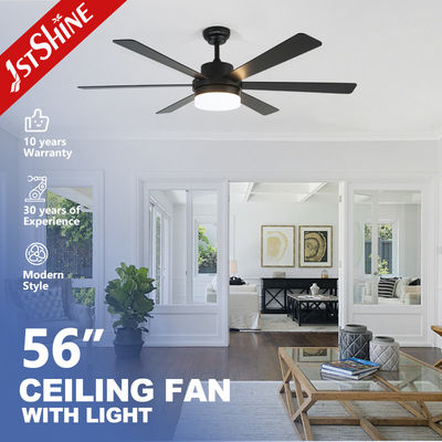 56 inch LED-verlichting Zwarte MDF-bladen Afstandsbediening Plafondventilator voor verlichtingsoplossingen
