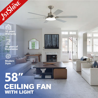Hoog volume natuurlijke wind LED plafondventilator met 6 MDF-bladen en moderne ontwerpstijl 10-