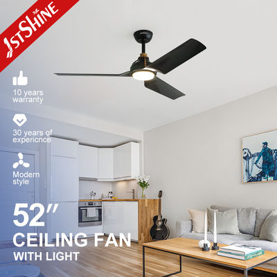 52 inch afstandsbediening Led plafond ventilator Zwart Abs Blade Whisper stille motor