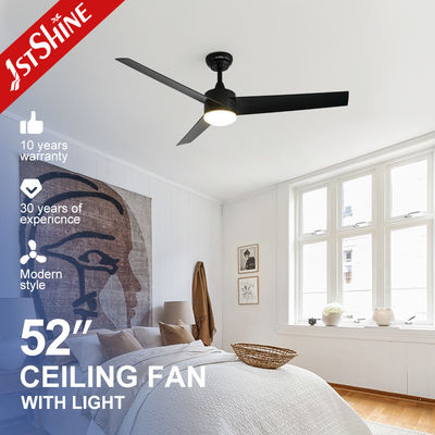 Energiebesparing 1stshine LED plafondventilator met afstandsbediening en lichtzwarte ABS-bladen 6 snelheden