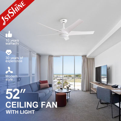 DC Motor 5 ABS Blades Wit 3 Kleur Led Light Decorative Smart Ceiling Fan Met Licht