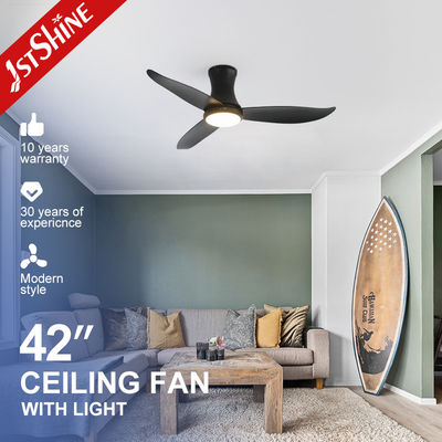 Afstandsbediende 42 inch LED plafondventilator met ABS-bladen en 3-kleurige lichtbron