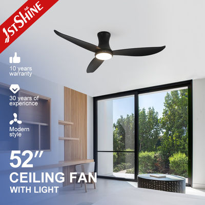Home Office 52 Inches Flush Mount LED Plafondventilator met ABS-bladen en 3-kleurlicht