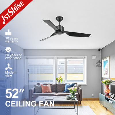 1stshine Plafondventilator Industrieel 52 inch Zwart ABS Blades DC Motor Afstandsbediening