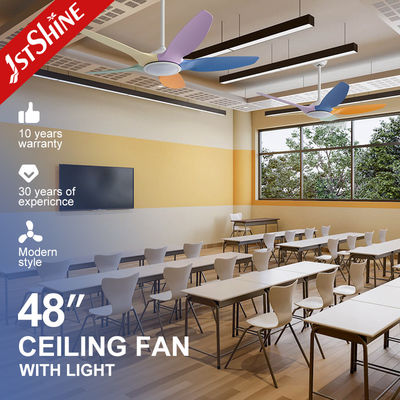 5 Multi-Color Blade Plafondventilator Met Dimmable Led Light Wit Zwart DC Motor laag geluid